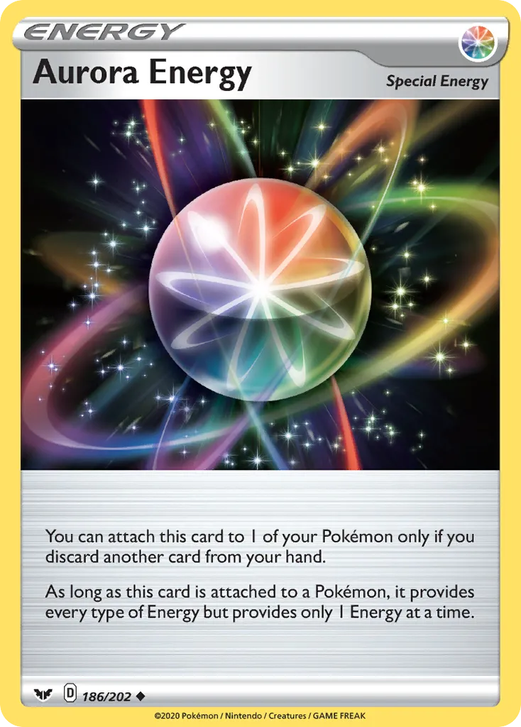 2020 Sword & Shield Aurora Energy Uncommon #186/202 Uncommon card image