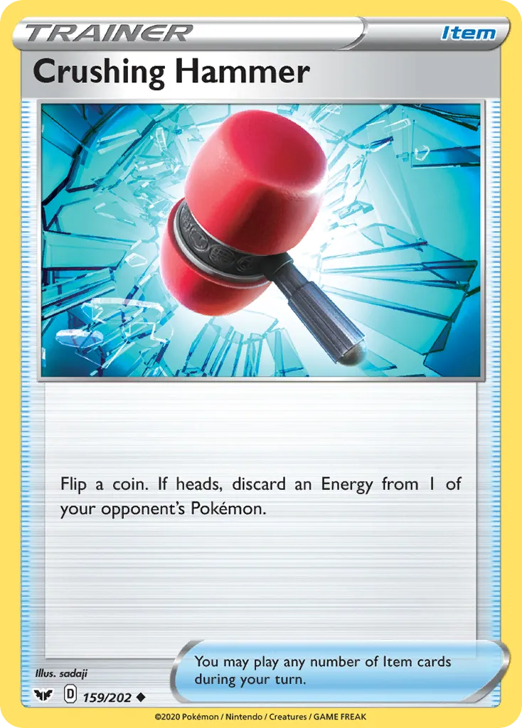 2020 Sword & Shield Crushing Hammer Uncommon #159/202 Uncommon card image