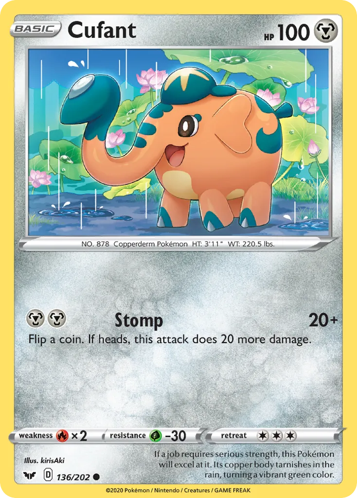 2020 Sword & Shield Cufant Common #136/202 Common card image