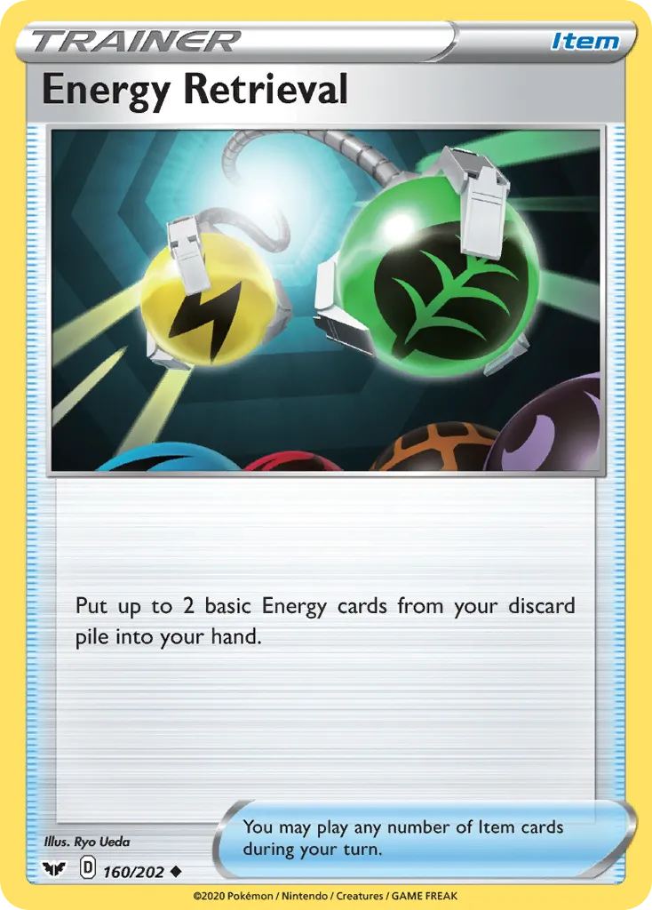 2020 Sword & Shield Energy Retrieval Uncommon #160/202 Uncommon card image