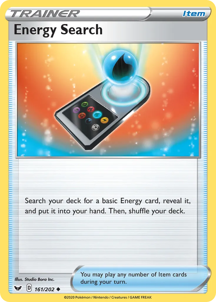 2020 Sword & Shield Energy Search Uncommon #161/202 Uncommon card image