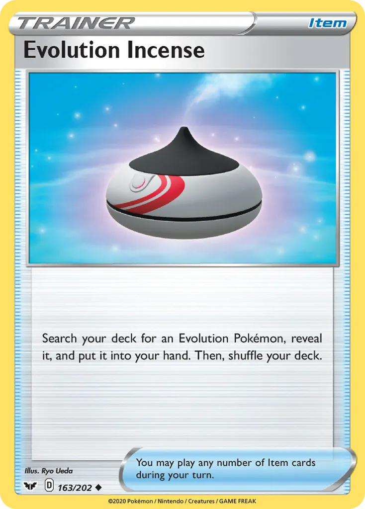 2020 Sword & Shield Evolution Incense Uncommon #163/202 Uncommon card image