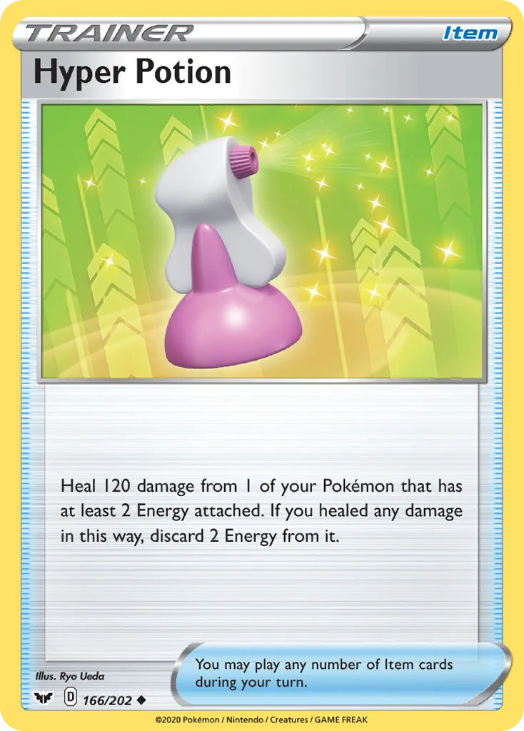 2020 Sword & Shield Hyper Potion Uncommon #166/202 Uncommon card image