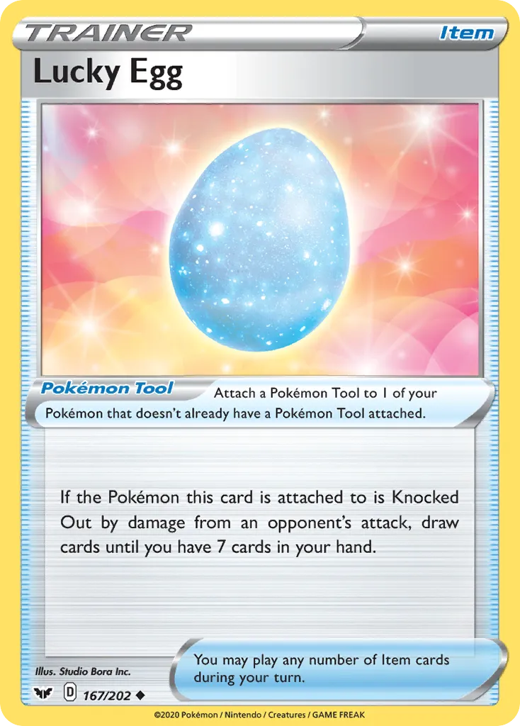2020 Sword & Shield Lucky Egg Uncommon #167/202 Uncommon card image
