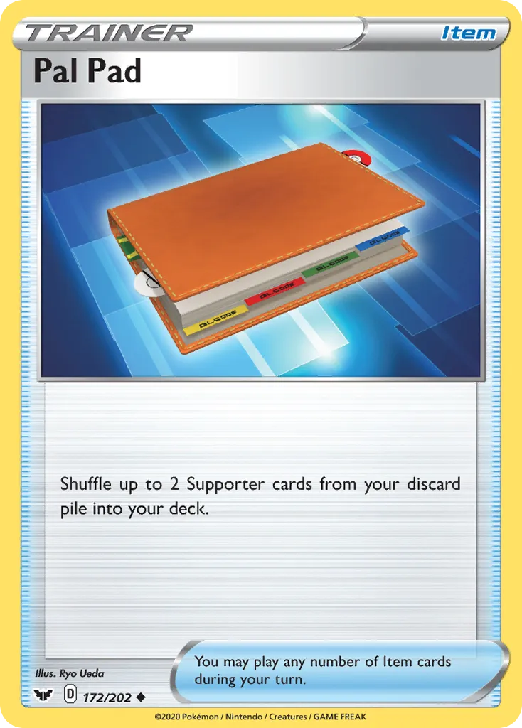 2020 Sword & Shield Pal Pad Uncommon #172/202 Uncommon card image