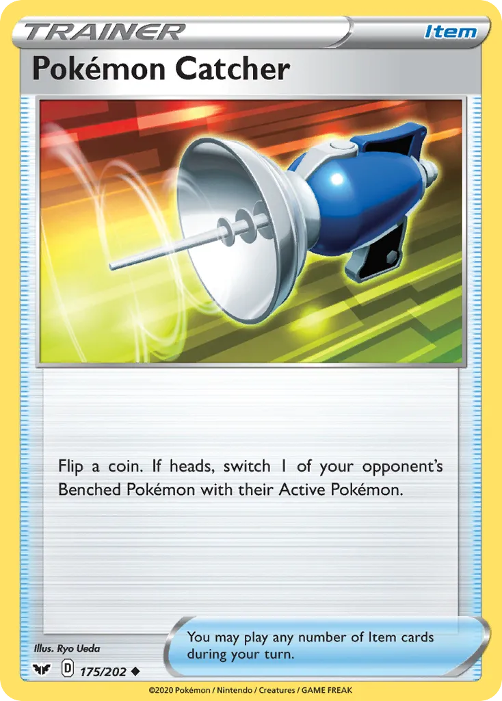 2020 Sword & Shield Pokémon Catcher Uncommon #175/202 Uncommon card image