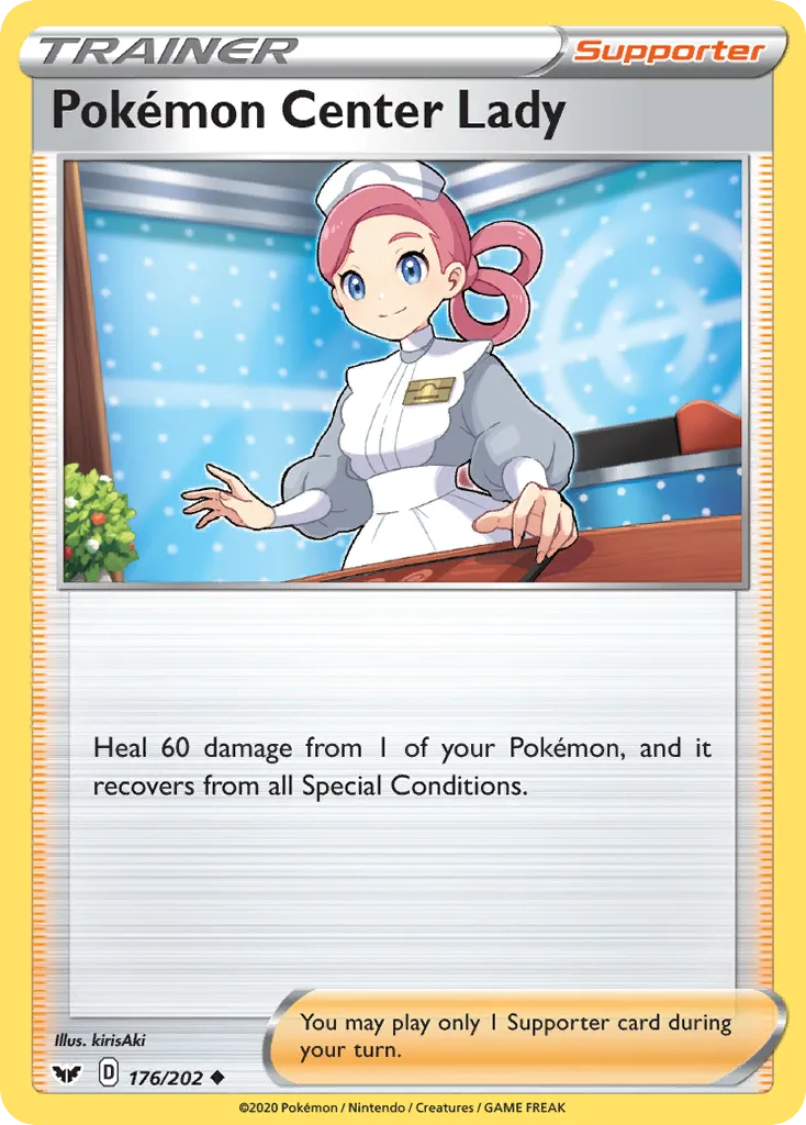 2020 Sword & Shield Pokémon Center Lady #176/202 Uncommon card image