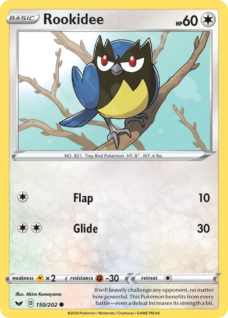 2020 Sword & Shield Rookidee Common #150/202 Common card image