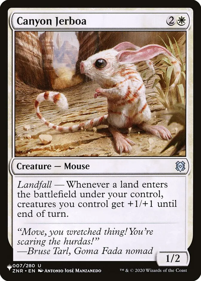2020 The List Canyon Jerboa uncommon #ZNR-7 unlisted card image