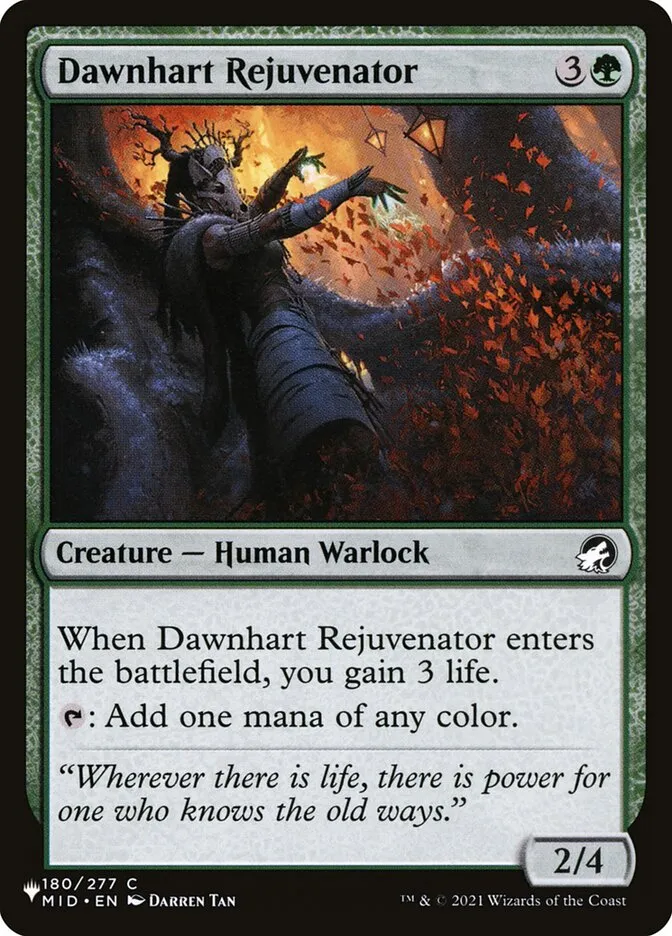 2020 The List Dawnhart Rejuvenator common #MID-180 unlisted card image