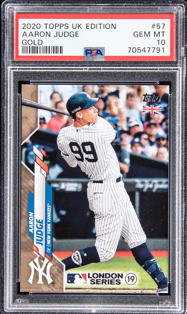 2020 Topps Aaron Judge UK Edition Gold #57 card image