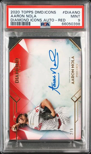 2020 Topps Aaron Nola Diamond Icons Diamond Icons Autographs #DIAANO card image