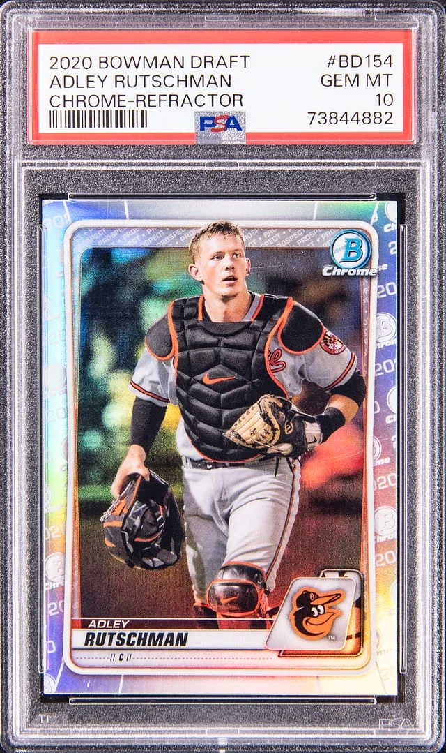 2020 Topps Adley Rutschman Bowman Draft Chrome Refractor #BD-154 card image