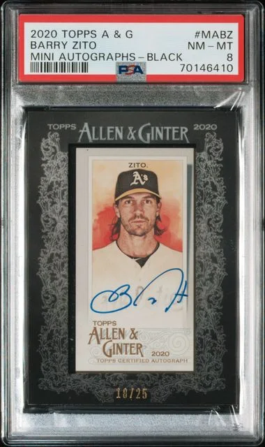 2020 Topps Allen & Ginter Barry Zito Mini Autographs Black #MA-BZ card image