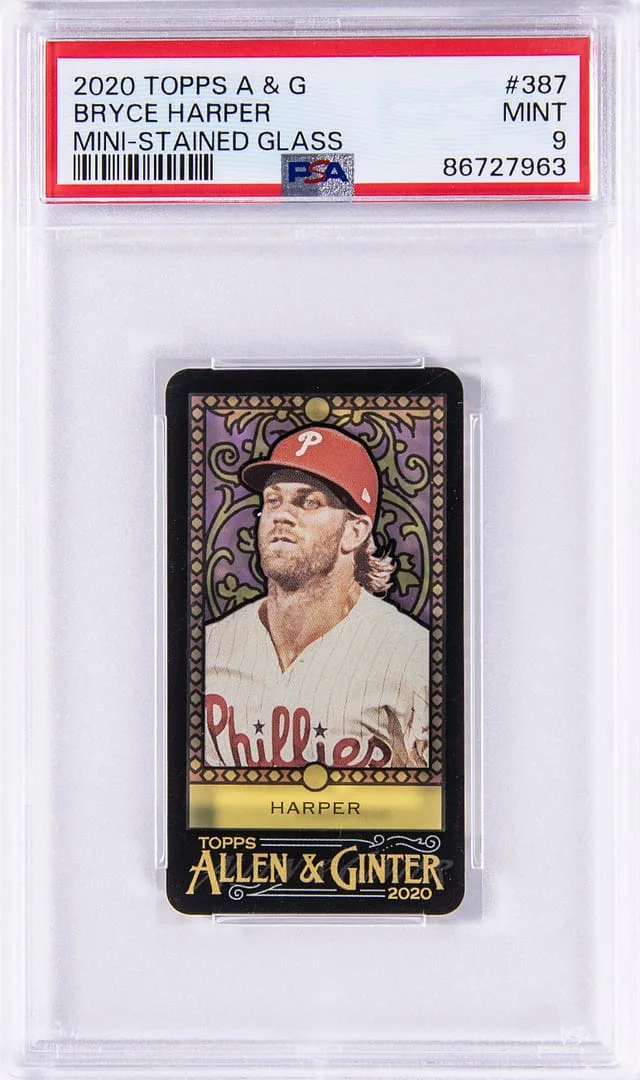 2020 Topps Allen & Ginter Bryce Harper Mini Stained Glass #387 card image