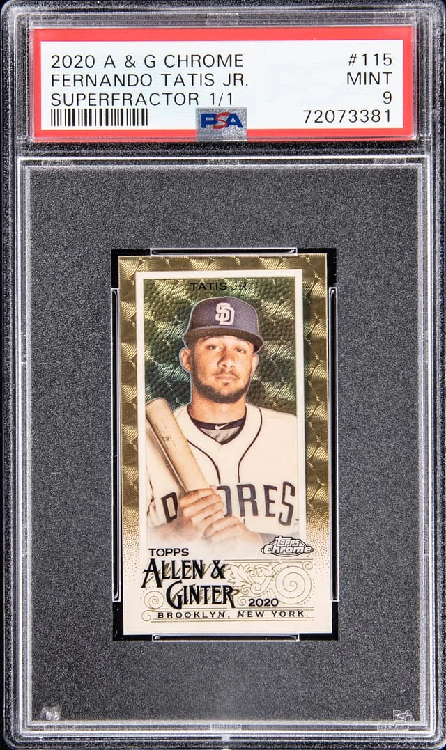 2020 Topps Allen & Ginter Fernando Tatis Jr. Chrome Red Refractor #115 card image
