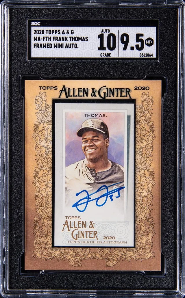 2020 Topps Allen & Ginter Frank Thomas Framed Mini Autograph #MA-FTH card image