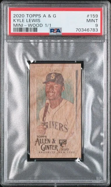 2020 Topps Allen & Ginter Kyle Lewis Mini-Wood #159 card image