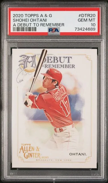 2020 Topps Allen & Ginter Shohei Ohtani A Debut To Remember #Dtr20 card image