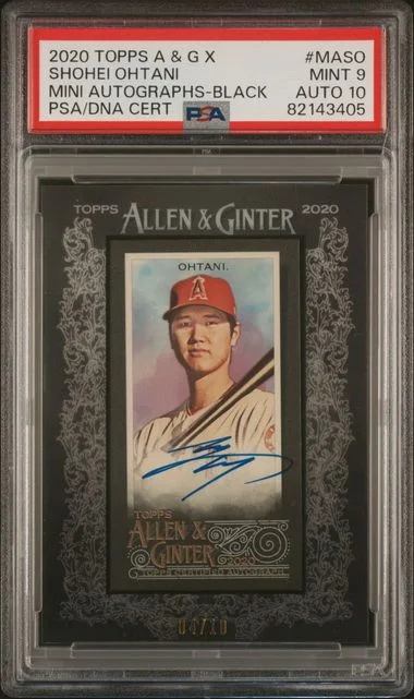 2020 Topps Allen & Ginter Shohei Ohtani X Mini Autographs Black #MASO card image