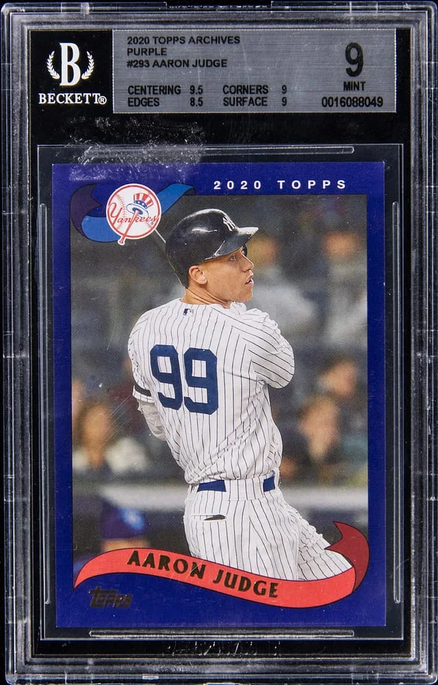 2020 Topps Archives Aaron Judge Purple #293 card image