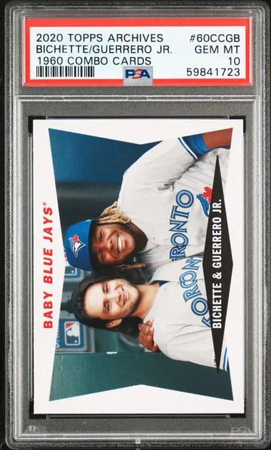 2020 Topps Archives Bo Bichette /Vladimir Guerrero Jr. 1960 Combo Cards #60CCGB card image