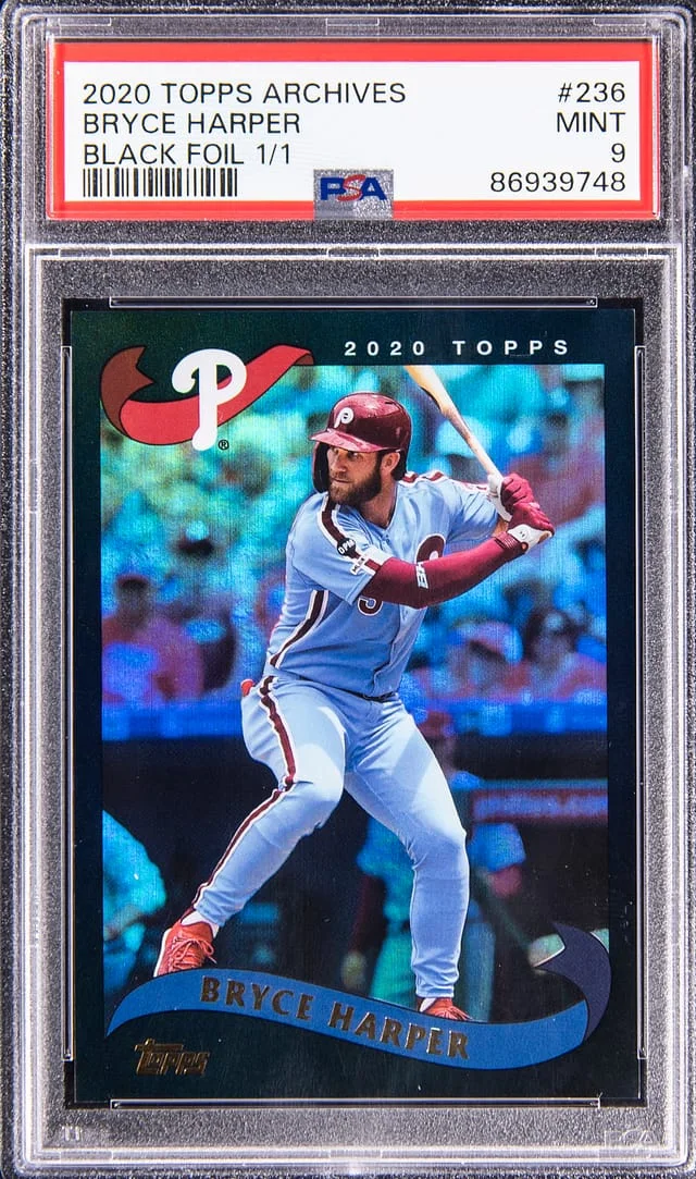 2020 Topps Archives Bryce Harper Black Foil #236 card image