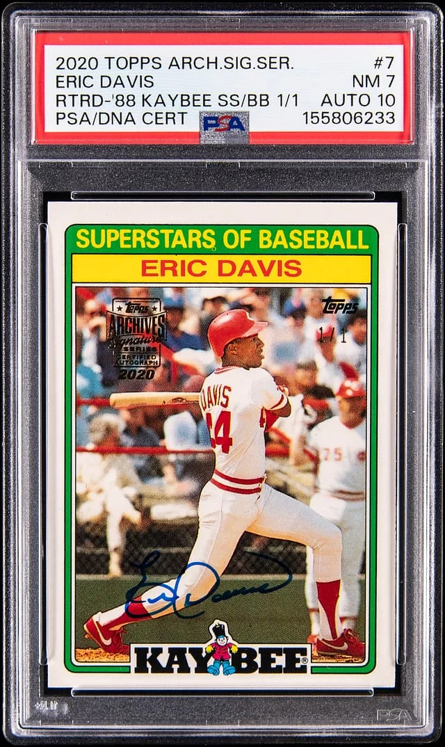 2020 Topps Archives Eric Davis Retired '88 Kaybee #7 card image