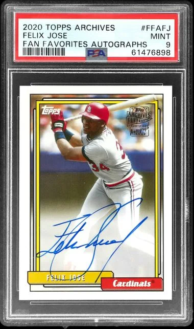 2020 Topps Archives Felix Jose Fan Favorites Autographs #FFA-FJ card image
