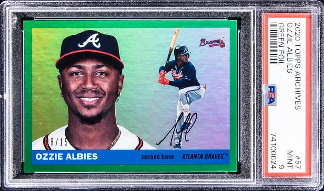 2020 Topps Archives Ozzie Albies Green Foil #57 card image
