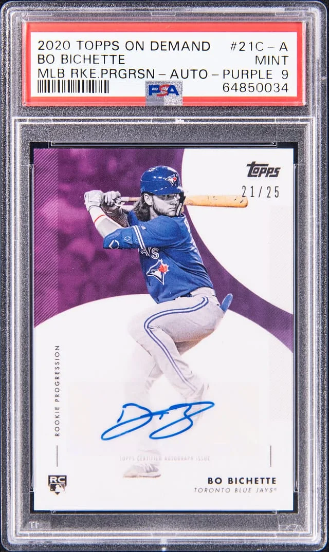 2020 Topps Bo Bichette On Demand MLB Progression Autographs Purple #21C-A card image