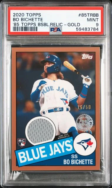 2020 Topps Bo Bichette 1985 Topps Baseball Relics #85TRBB card image