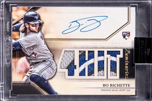 2020 Topps Bo Bichette Luminaries Hit Kings Autograph Relic #HKAR-BB1 card image
