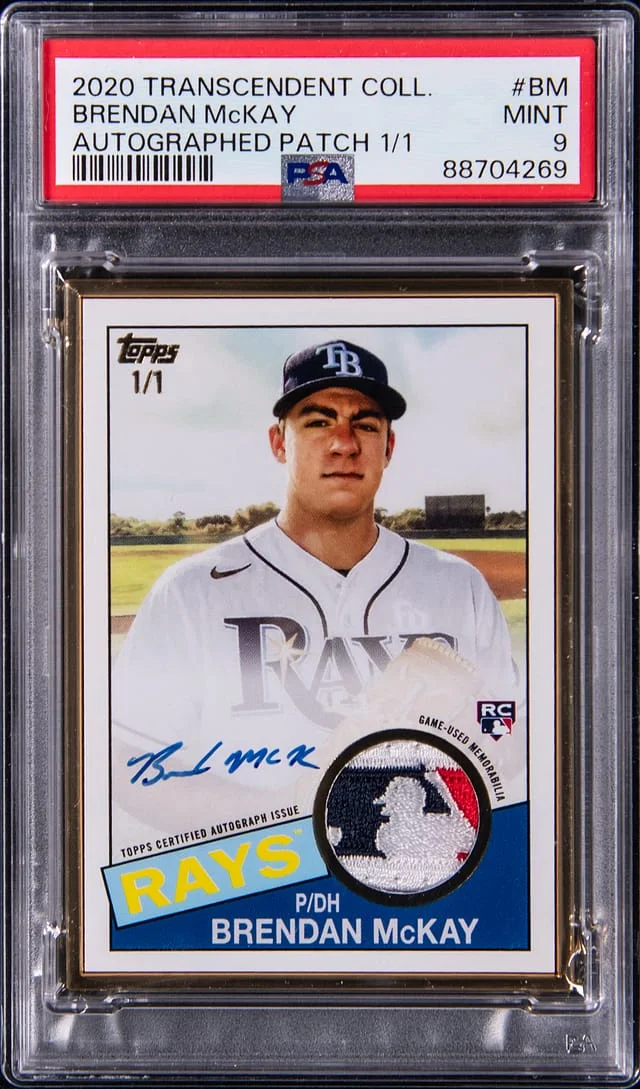 2020 Topps Brendan McKay Transcendent Collection Autographed Patch #AP-BM card image