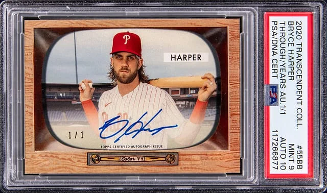 2020 Topps Bryce Harper Transcendent Collection Through The Years Autographs 1/1 #55BB card image