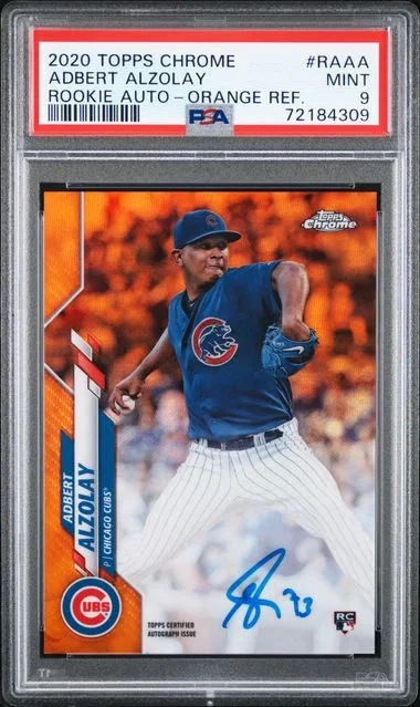 2020 Topps Chrome Adbert Alzolay Autographed #RA-AA card image