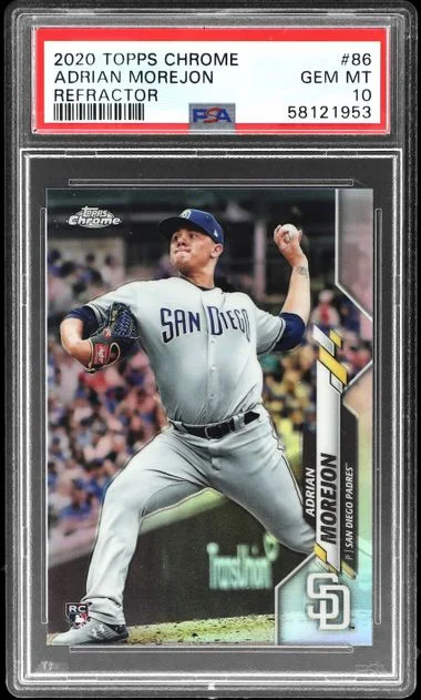 2020 Topps Chrome Adrian Morejon Refractor #86 card image