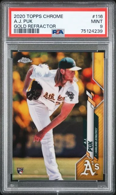 2020 Topps Chrome A.J. Puk Gold Refractor #116 card image