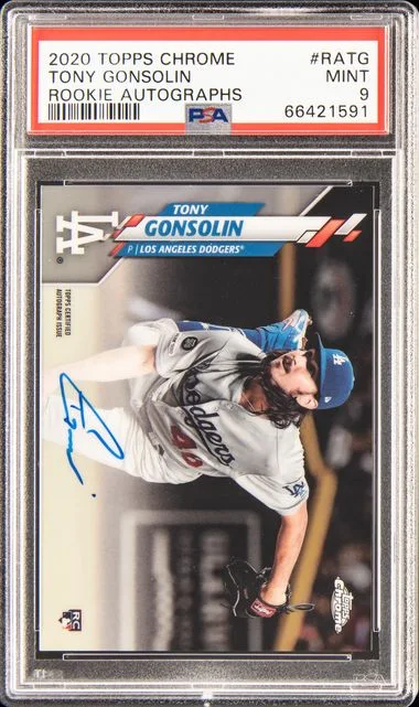 2020 Topps Chrome Autographs Ratg Tony Gonsolin #no-number card image