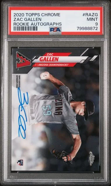 2020 Topps Chrome Autographs Razg Zac Gallen #no-number card image