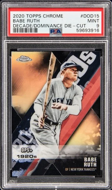 2020 Topps Chrome Babe Ruth Decade Of Dominance Die-Cut #DOD15 card image