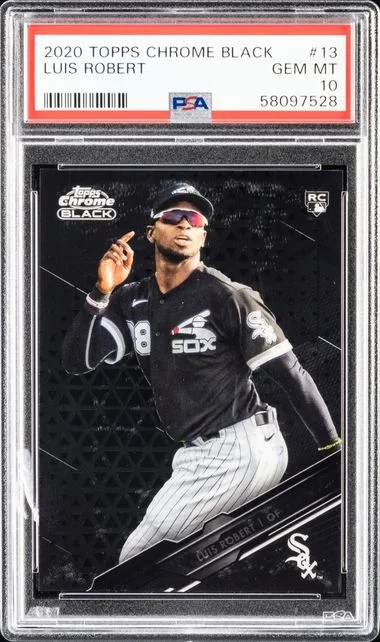2020 Topps Chrome Black Luis Robert #13 card image