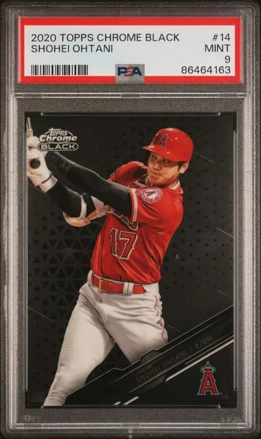 2020 Topps Chrome Black Shohei Ohtani Refractor #14 card image