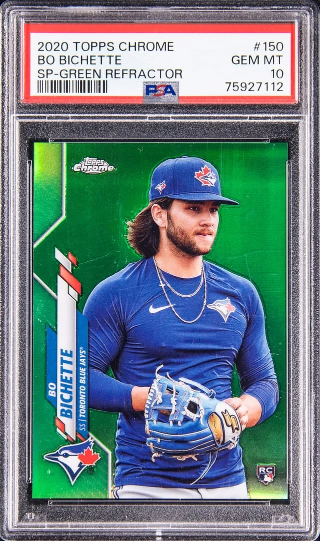 2020 Topps Chrome Bo Bichette SP-Green Refractor #150 card image