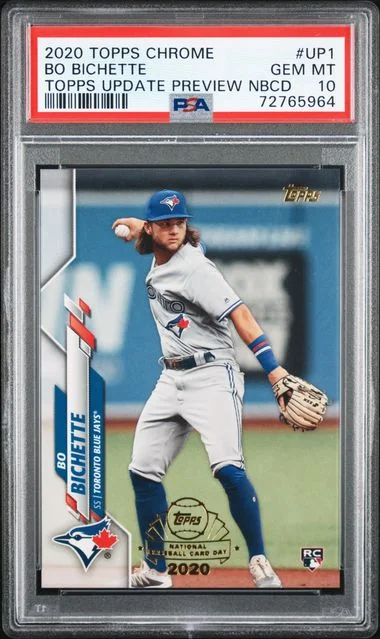 2020 Topps Chrome Bo Bichette Topps Update Preview National Baseball Card Day #UP-1 card image