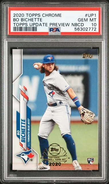 2020 Topps Chrome Bo Bichette Topps Update Preview National Baseball Card Day #UP1 card image