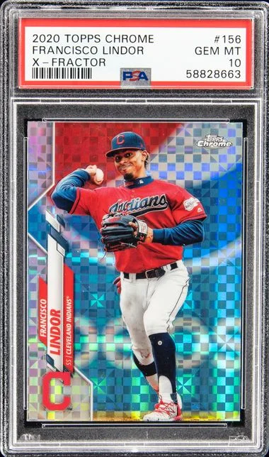2020 Topps Chrome Francisco Lindor X-Fractor #156 card image