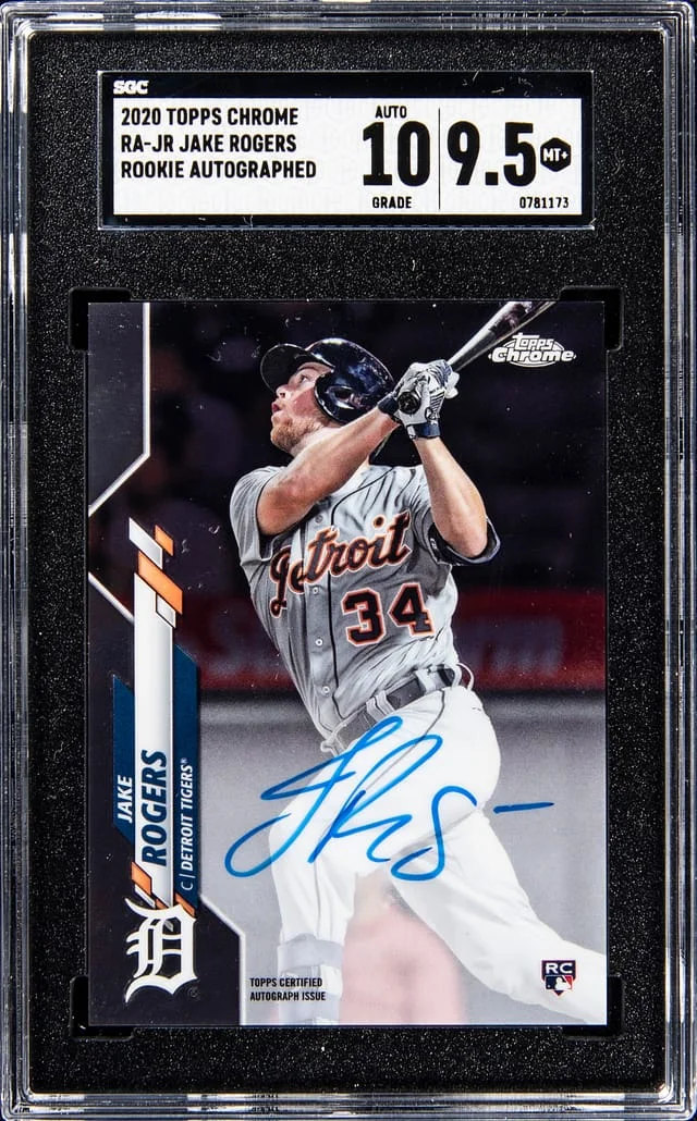 2020 Topps Chrome Jake Rogers Autographed #RA-JR card image