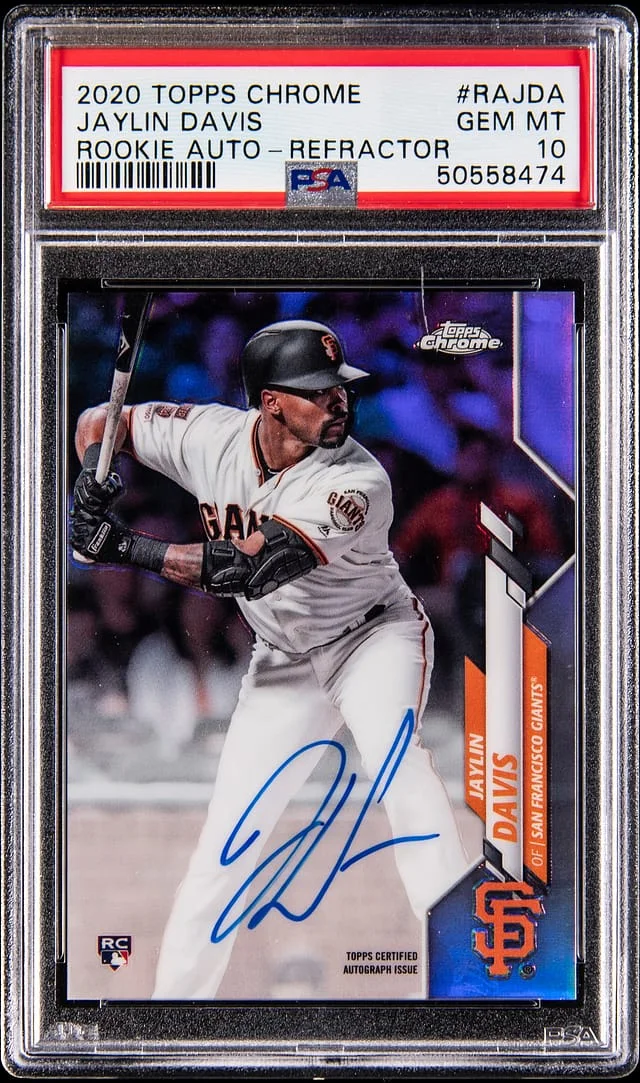 2020 Topps Chrome Jaylin Davis Autograph Refractor #RA-JDA card image