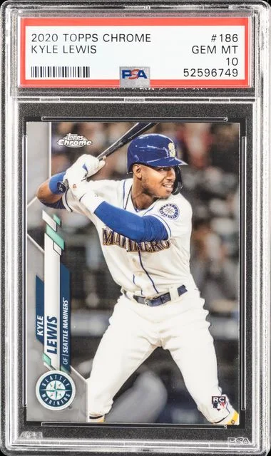 2020 Topps Chrome Kyle Lewis #186 card image